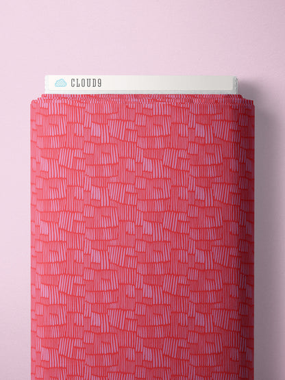 Red &amp; Pink Brush Branches Quilting Cotton