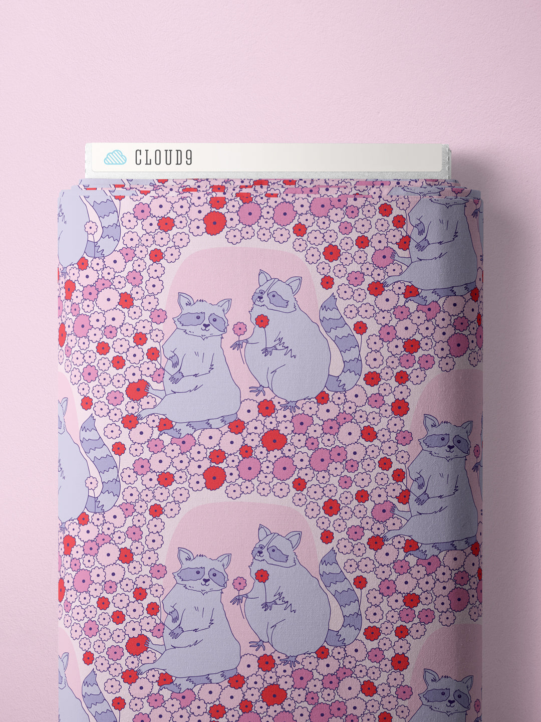 Sweet Raccoons Quilting Cotton