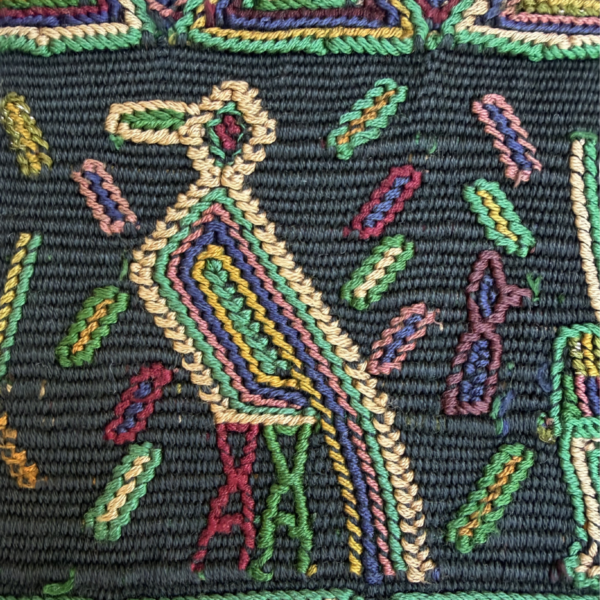 Framed Handwoven Textile (Black Frame)
