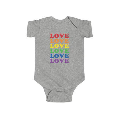 Gay Pride Love Baby Bodysuit - Resistance Nation