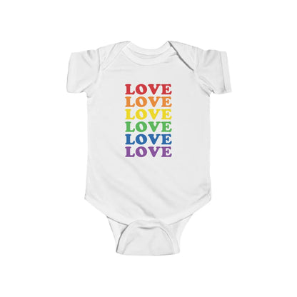 Gay Pride Love Baby Bodysuit - Resistance Nation