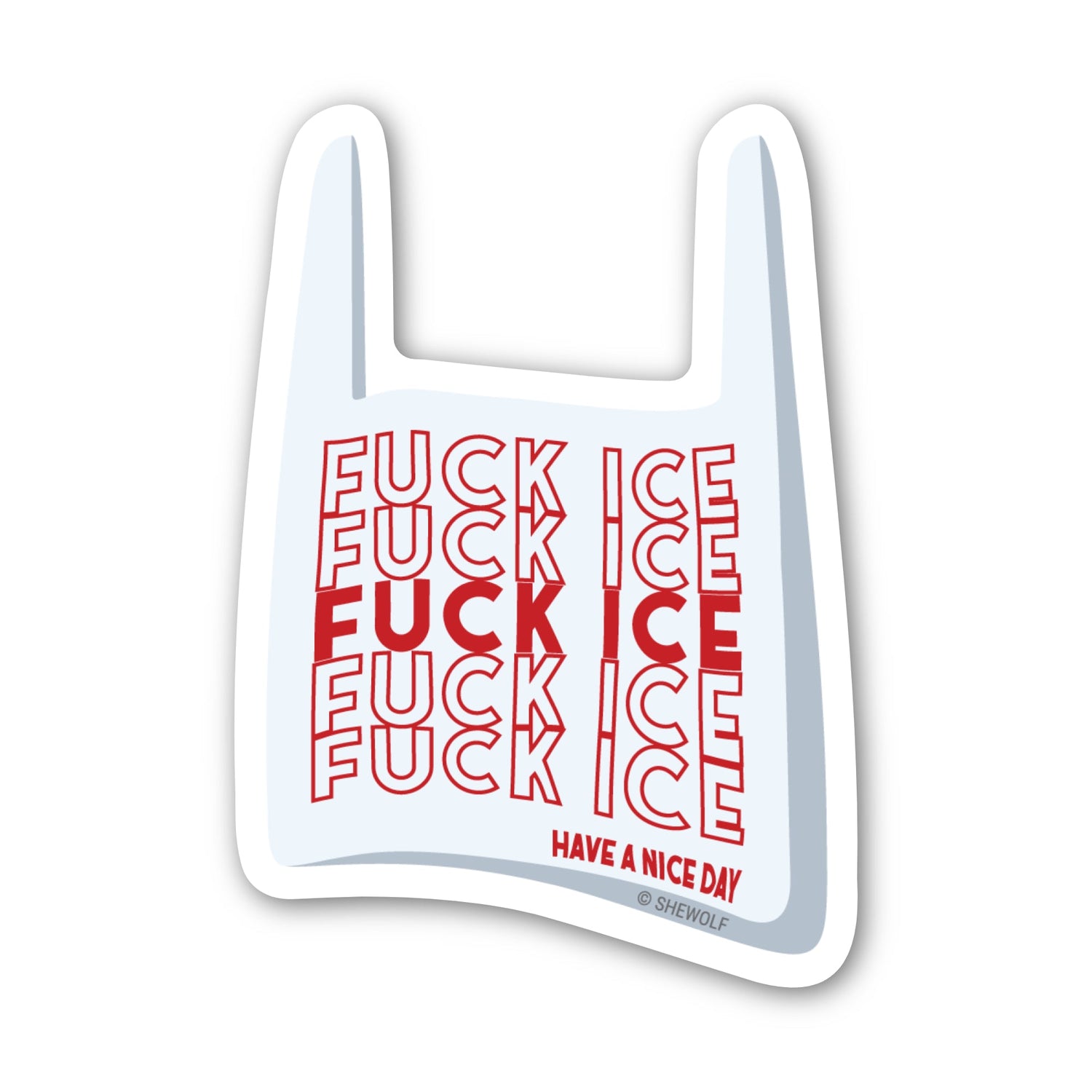 Fuck ICE Bag Sticker