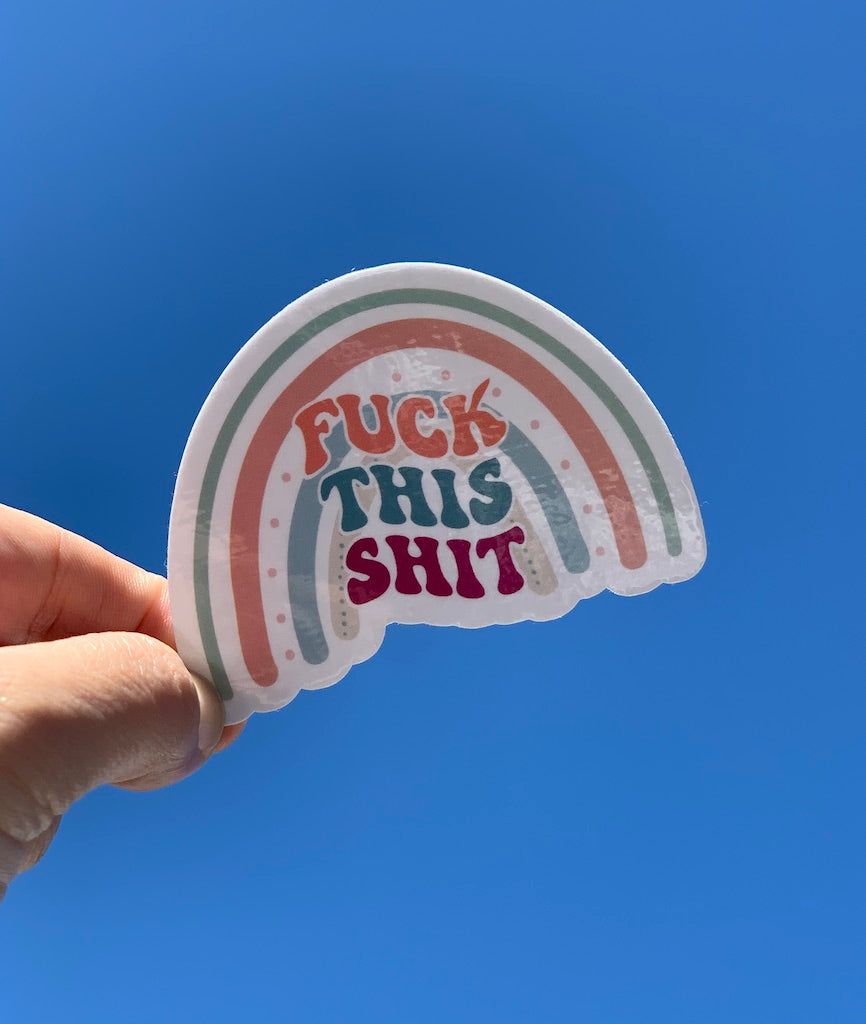 Anti-Inspiration Boho Rainbow Stickers
