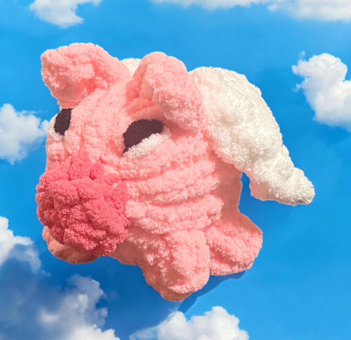 Chunky Finger Knit Flying Pig Tutorial