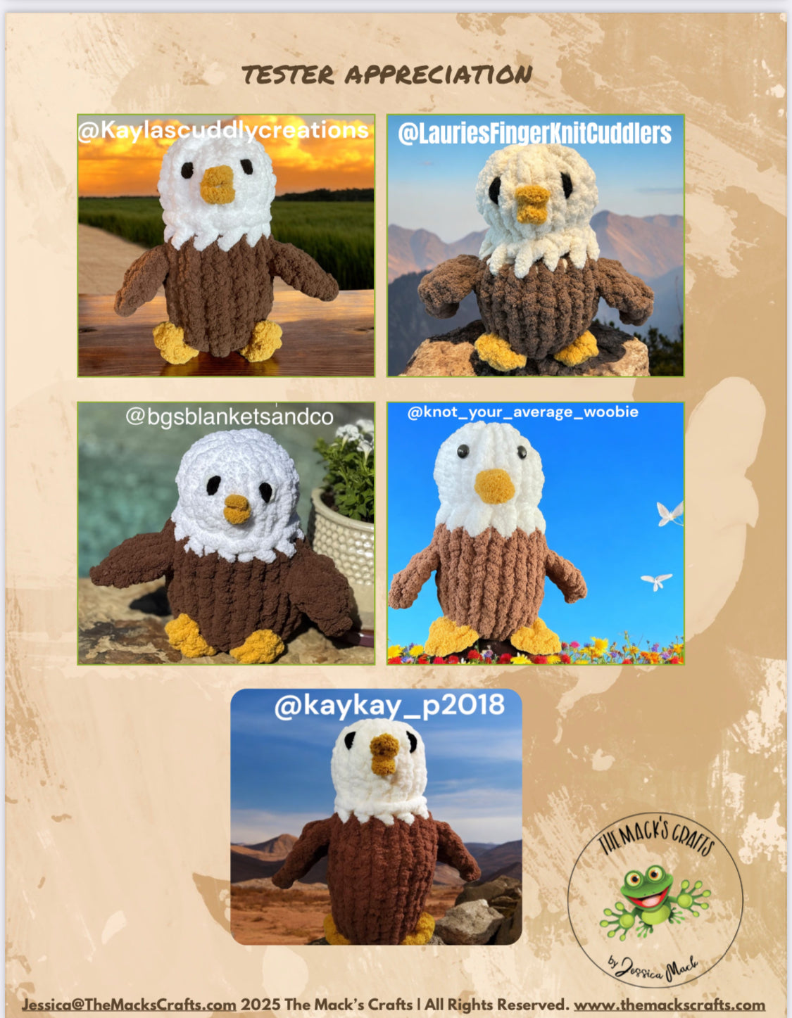 Chunky Finger Knit Mama Eagle Tutorial - Written &amp; Video Instructions