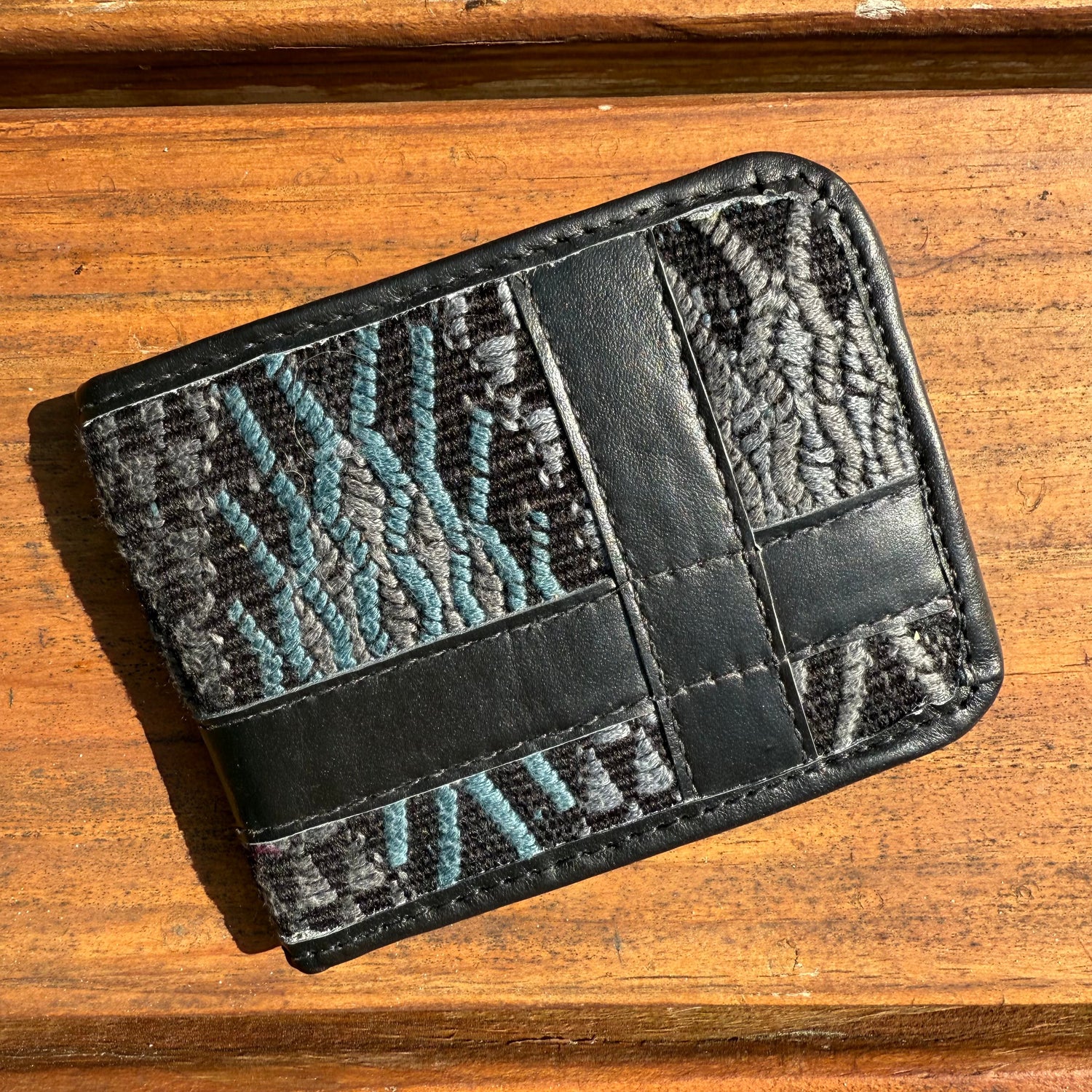 Black Huipil &amp; Leather Men&