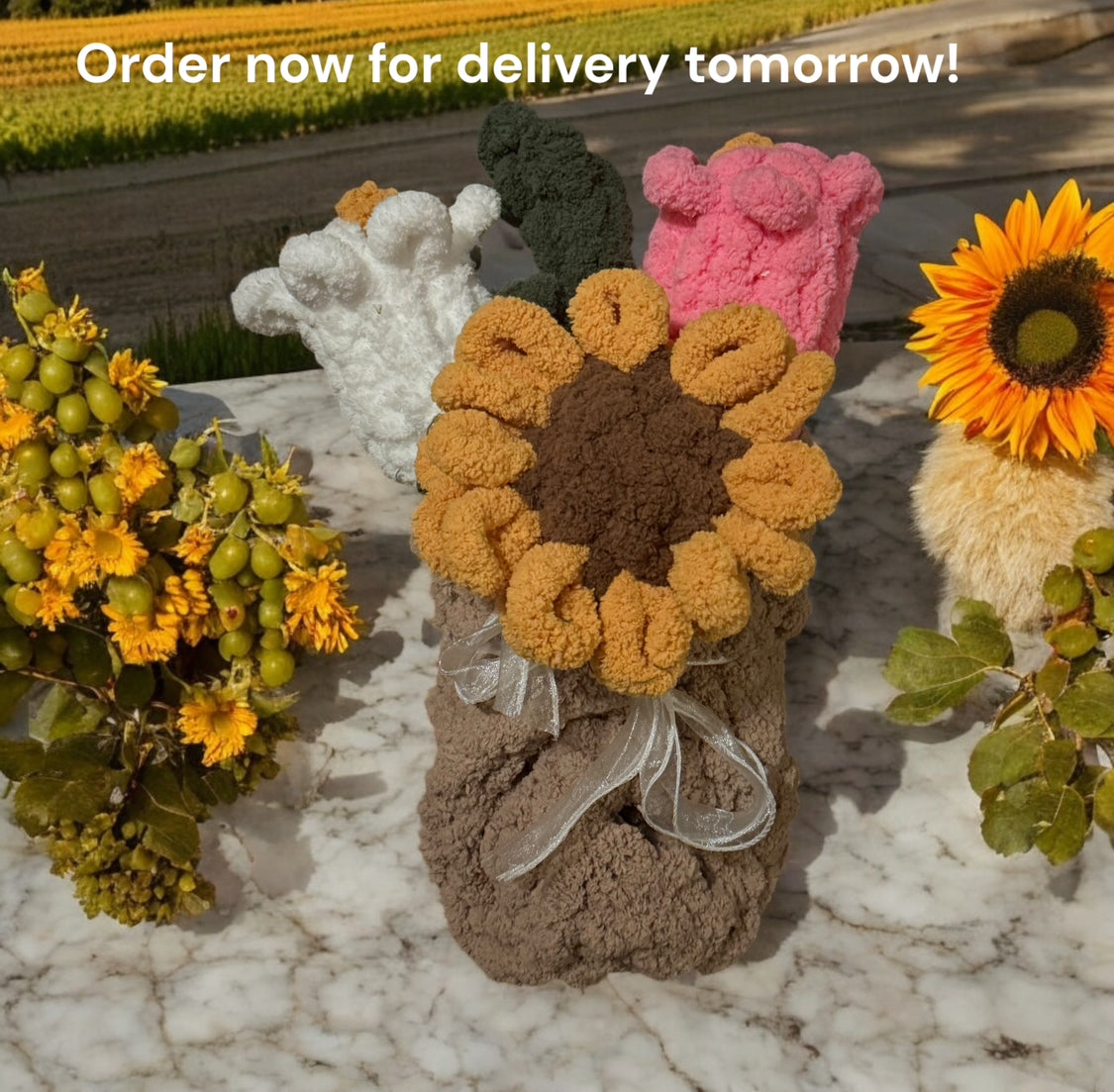 Chunky Knit Forever Flower Bouquet