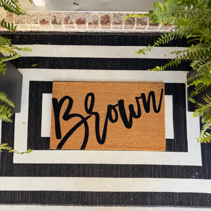 Script Family Name Doormat The Simply Rustic Barn