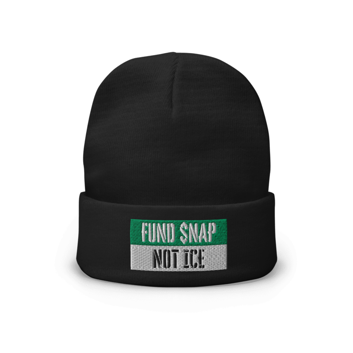 Fund Snap Not ICE - Embroidered Beanie | $5 donated to Collective Aid OC