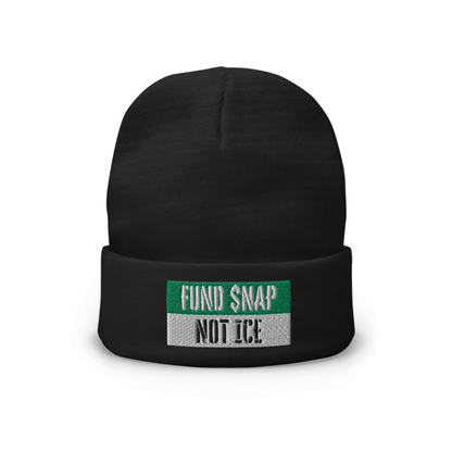 Fund Snap Not ICE - Embroidered Beanie | $5 donated to Collective Aid OC