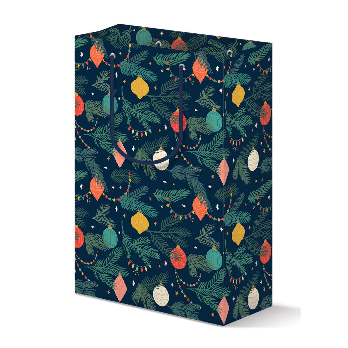 Vintage Christmas Ornaments Gift Bag Set