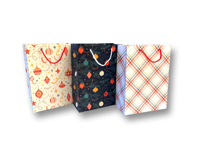 Vintage Christmas Ornaments Gift Bag Set
