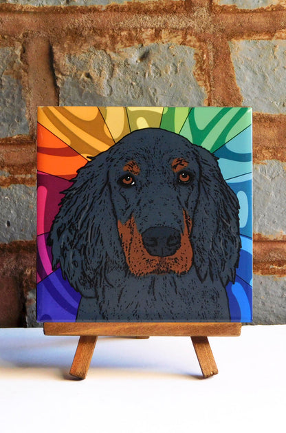 Gordon Setter Ceramic Art Tile