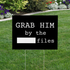 Black sign with white text &