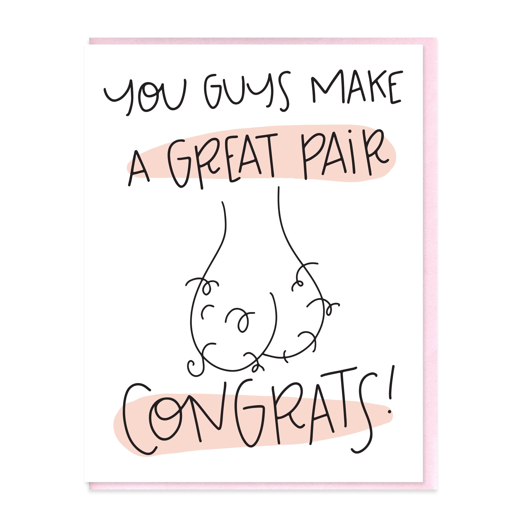 GREAT PAIR - FUNNY ILLUSTRATED GREETING CARD - NO AI