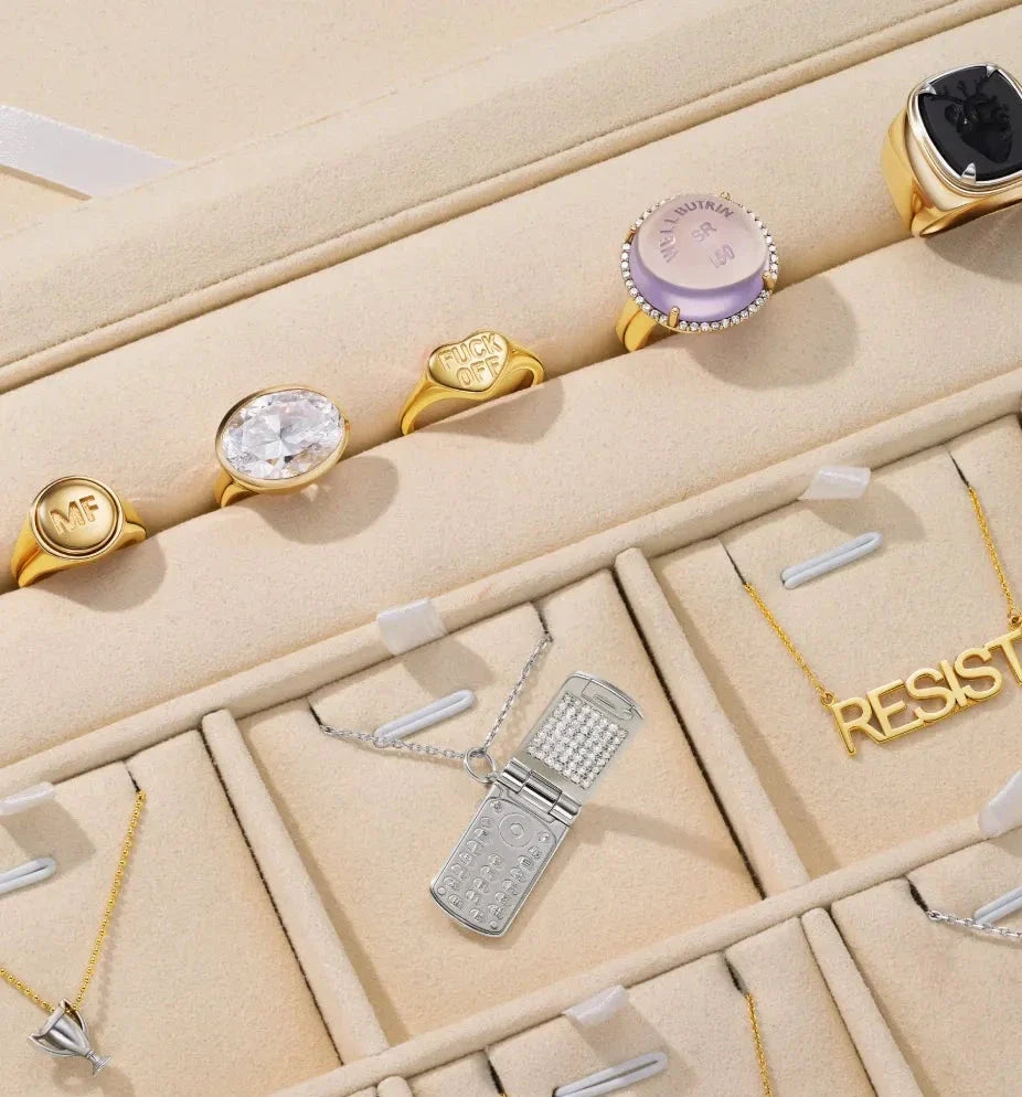 Gold "Fuck Off" Ring