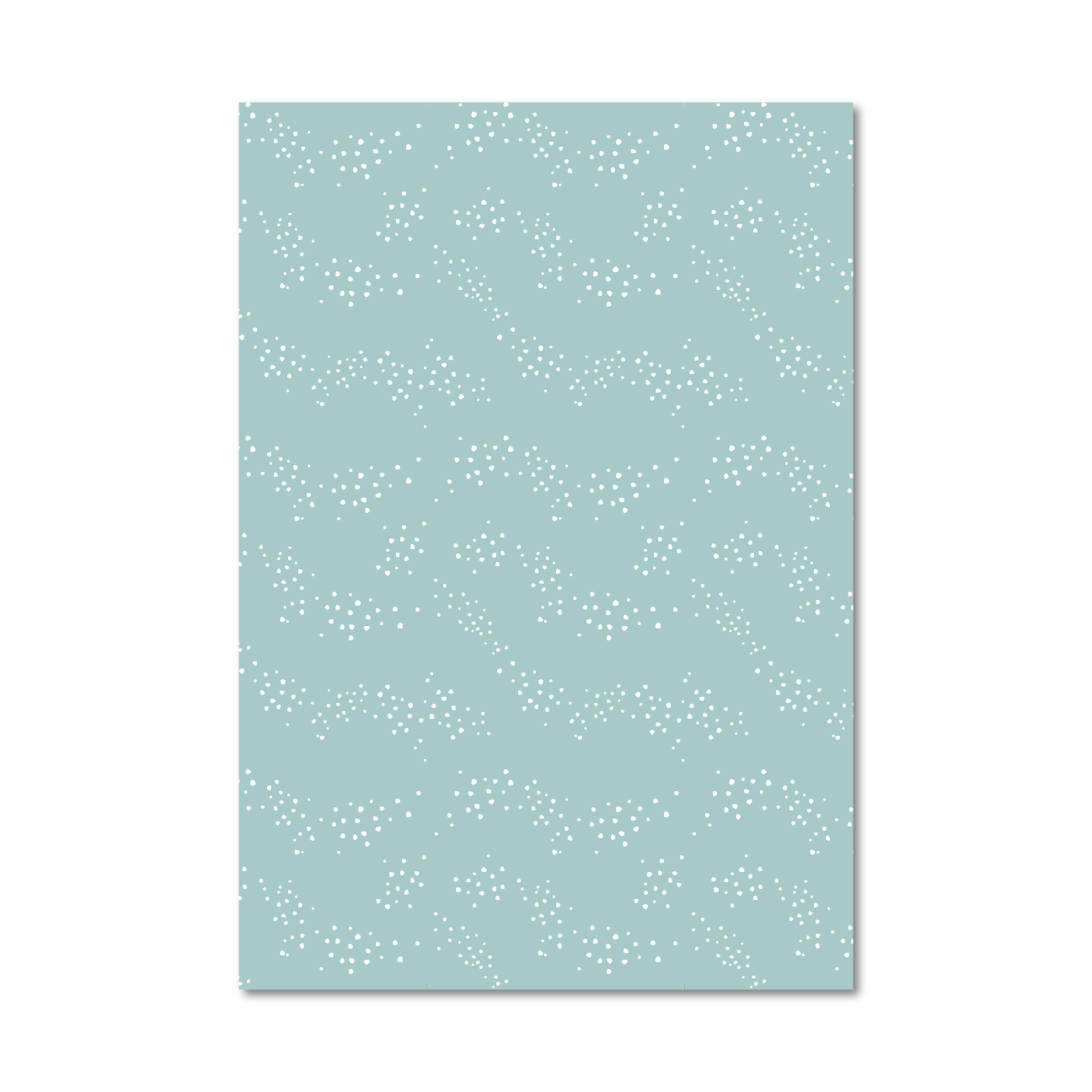 Patterned gift wrap sheet with a light blue background and tiny white dot pattern