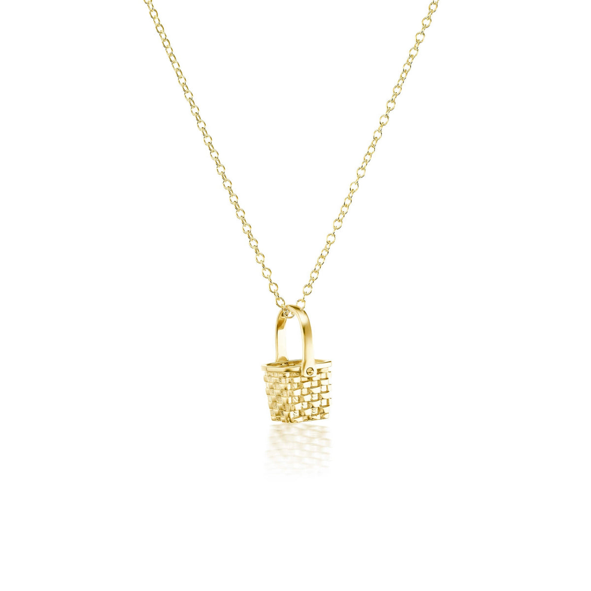 Gold Basket Case Pendant