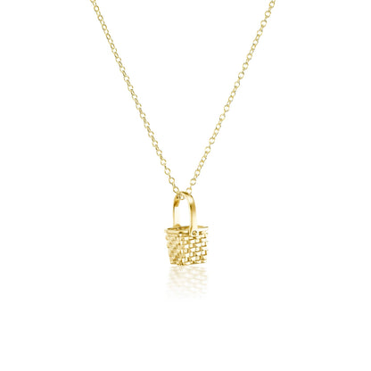 Gold Basket Case Pendant