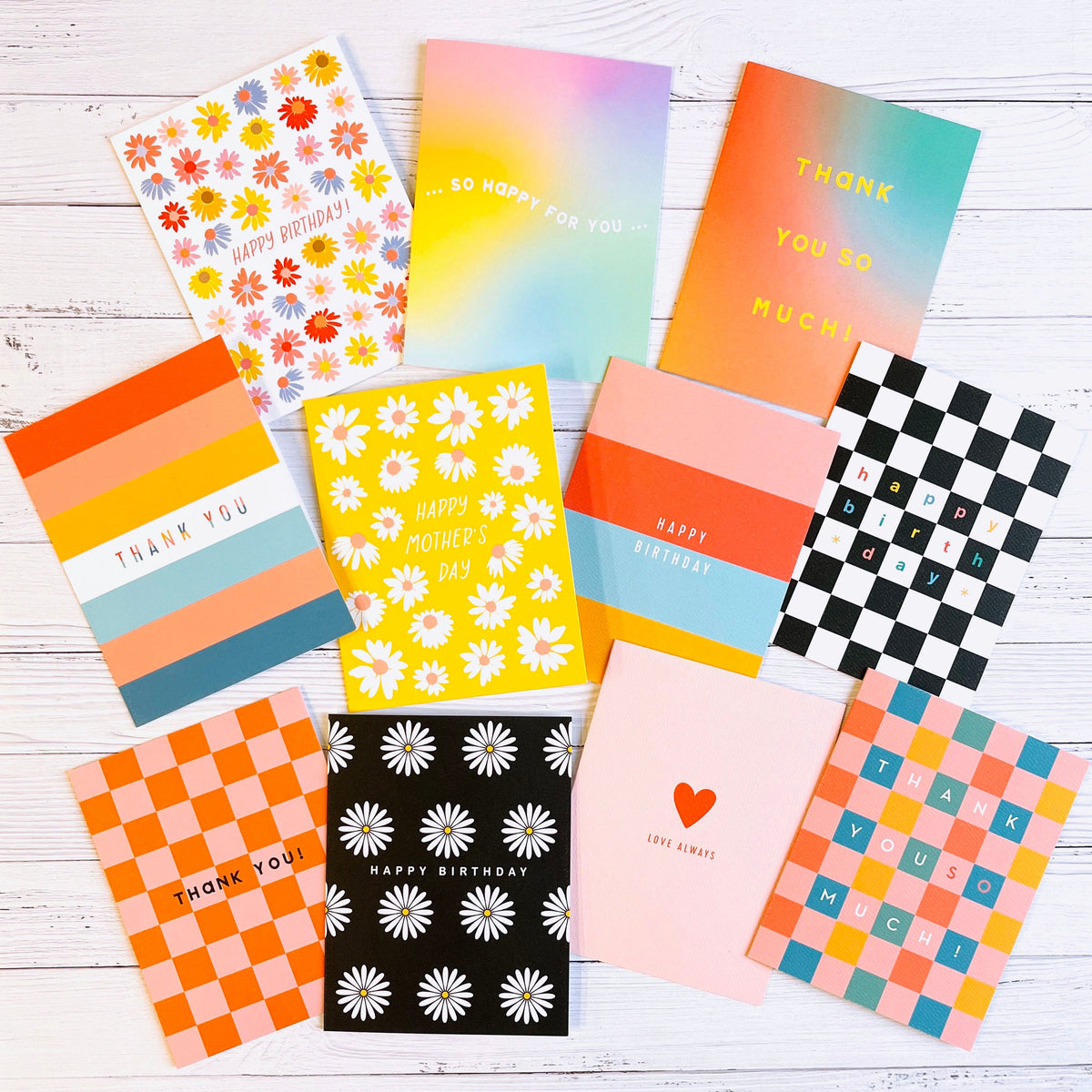 MYSTERY GRAB BAG -5 or 10 Birthday/ Everyday cards &amp; Envelopes / Grab bag of slightly imperfect or discontinued greeting cards