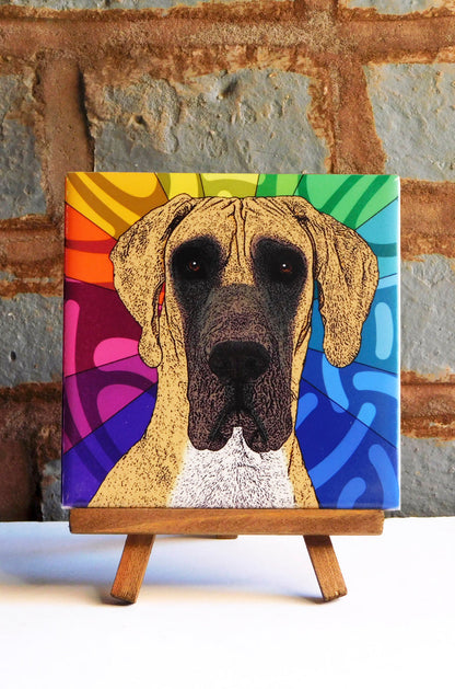 Great Dane Ceramic Art Tile