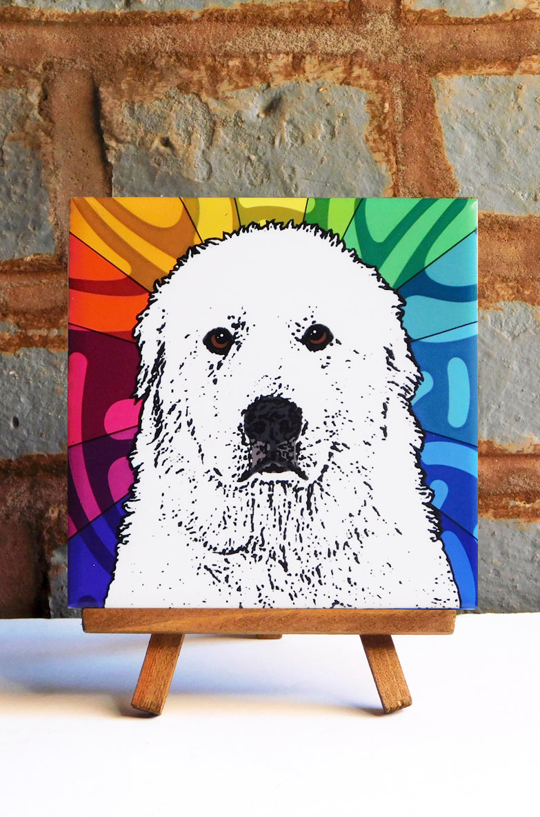 Great Pyrenees Ceramic Art Tile