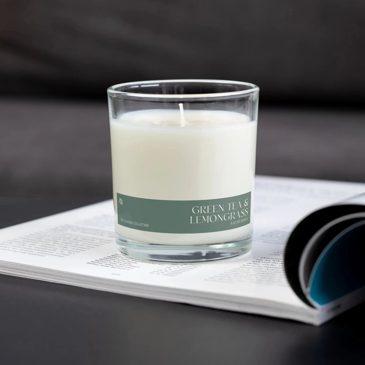 green tea candle