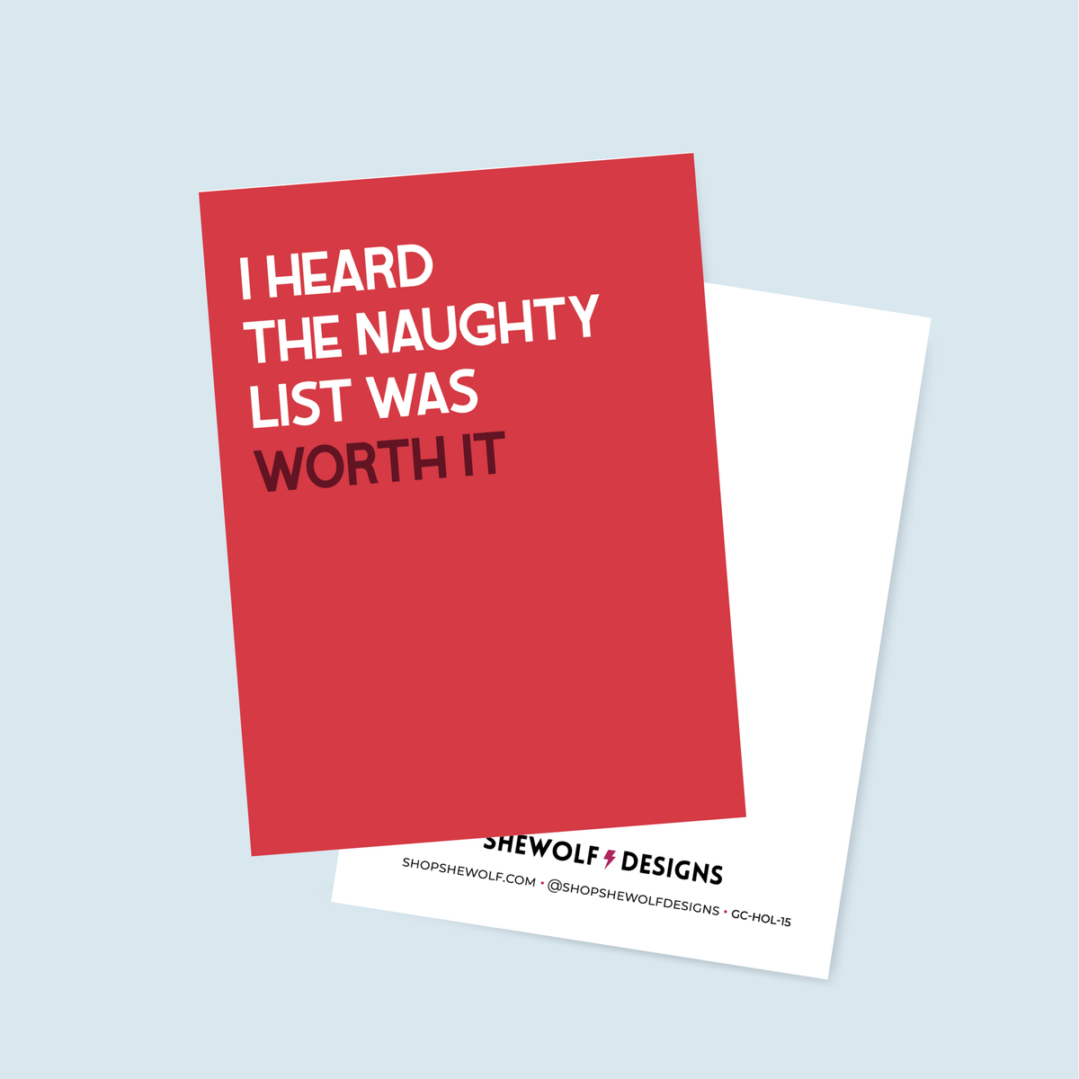 Naughty List Holiday Card
