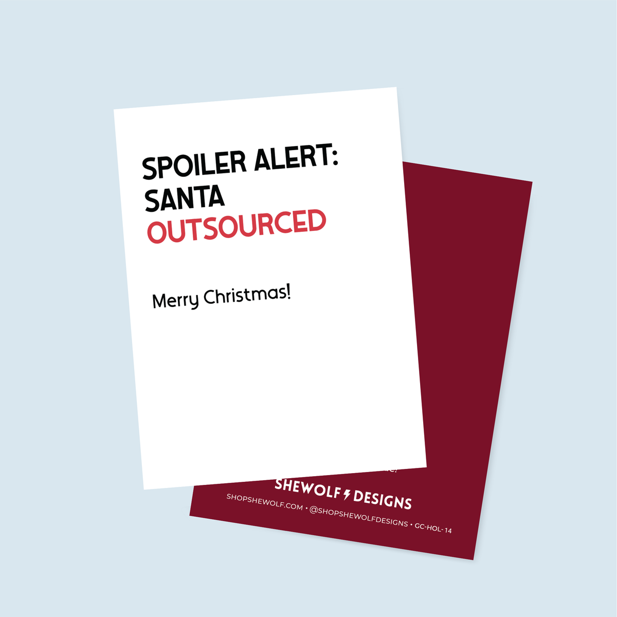 Santa Outsourced Christmas Card