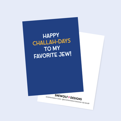 Happy Challah-Days Card