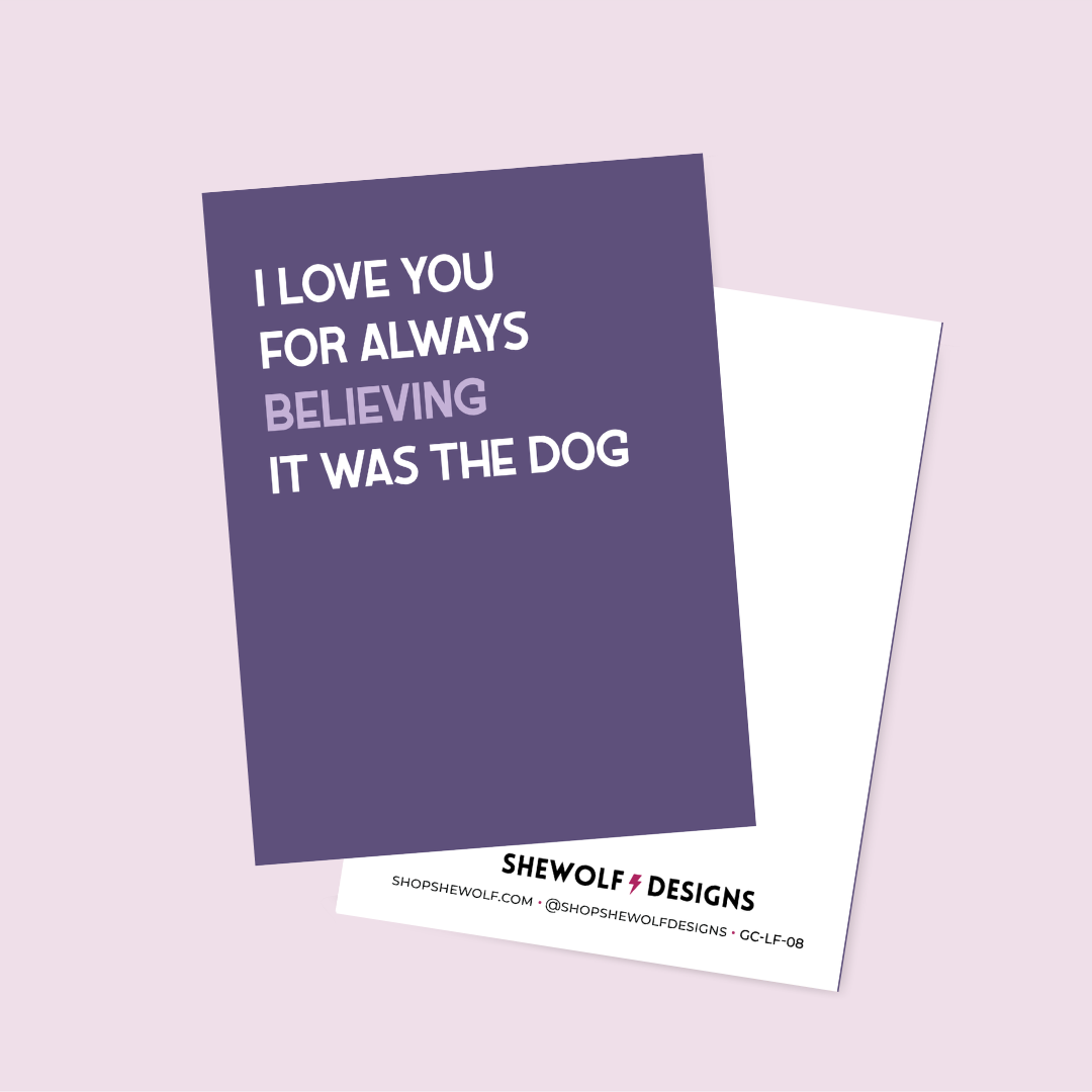It Was the Dog Relationship Card