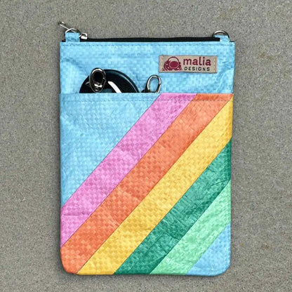 Mini Recycled Crossbody - Rainbow Stripes