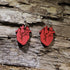 Hand-painted anatomical heart wooden dangle earrings on hypoallergenic .925 sterling silver hooks. Lightweight medical anatomy jewelry for doctors, nurses, medical students, anatomy teachers, and science enthusiasts.
