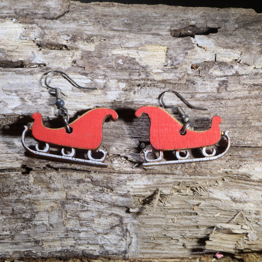 Hand-painted wooden Santa&