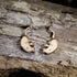 Hand-painted wooden Virginia opossum dangle earrings featuring detailed opossum silhouettes on hypoallergenic .925 sterling silver hooks. Lightweight woodland animal jewelry for opossum lovers, wildlife enthusiasts, nature lovers, and unique animal accessory collectors.