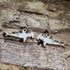 Hand-painted wooden hammerhead shark dangle earrings on hypoallergenic .925 sterling silver hooks. Lightweight ocean jewelry for shark lovers, marine biologists, scuba divers, beach enthusiasts, and sea life fans.