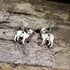 Hand-painted wooden lamb dangle earrings on hypoallergenic .925 sterling silver hooks. Lightweight farm animal jewelry for sheep lovers, shepherds, farmers, Easter celebrations, and country life enthusiasts.