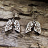 Hand-painted wooden lung dangle earrings featuring an anatomically inspired lung design with engraved bronchi details. Lightweight medical earrings with hypoallergenic .925 sterling silver hooks, perfect for respiratory therapists, pulmonologists, nurses, doctors, medical students, anatomy enthusiasts, and healthcare professionals who appreciate unique handmade jewelry.