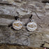 Hand-painted wooden mummy dangle earrings featuring a wrapped Halloween mummy with spooky details. Lightweight Halloween earrings with hypoallergenic .925 sterling silver hooks, perfect for spooky season, trick-or-treat events, Halloween parties, haunted attractions, and anyone who loves creepy-cute Halloween jewelry.