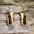 Hand-painted wooden tuba dangle earrings featuring detailed concert tubas with engraved brass instrument accents on hypoallergenic .925 sterling silver hooks. Lightweight music jewelry for tuba players, band directors, marching band members, orchestra musicians, music teachers, and brass instrument enthusiasts.