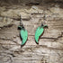 Handcrafted green chili pepper wooden dangle earrings featuring vibrant hand-painted hot peppers. Lightweight wooden earrings with hypoallergenic .925 sterling silver hooks, perfect for chili lovers, spicy food fans, home chefs, gardeners, farmers market enthusiasts, Mexican food lovers, and unique foodie gifts.