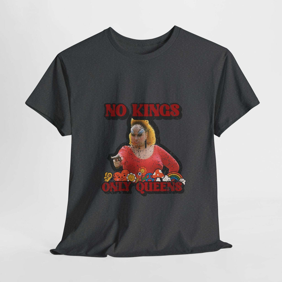 No Kings Only Queens Divine Distressed T-shirt