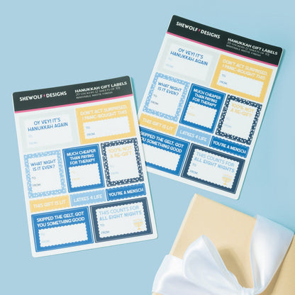 Hanukkah Gift Tag Stickers