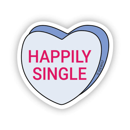Happily single sticker