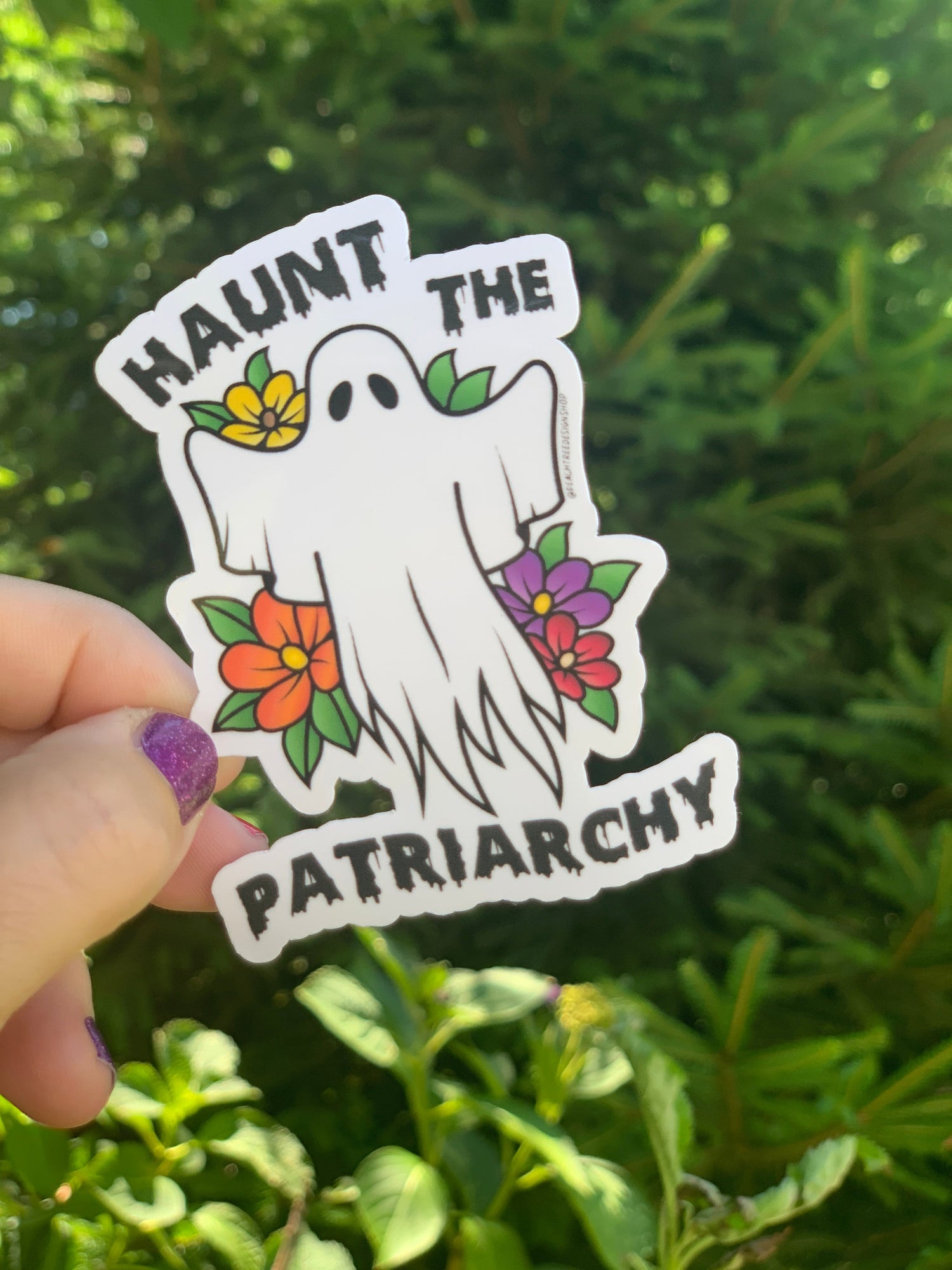 Haunt The Patriarchy Spooky Ghost Sticker