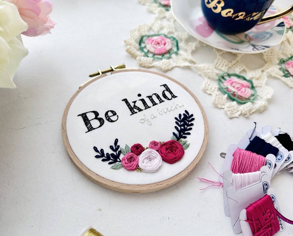 Be kind (of a bitch) / 5" Hand Embroidery Kit