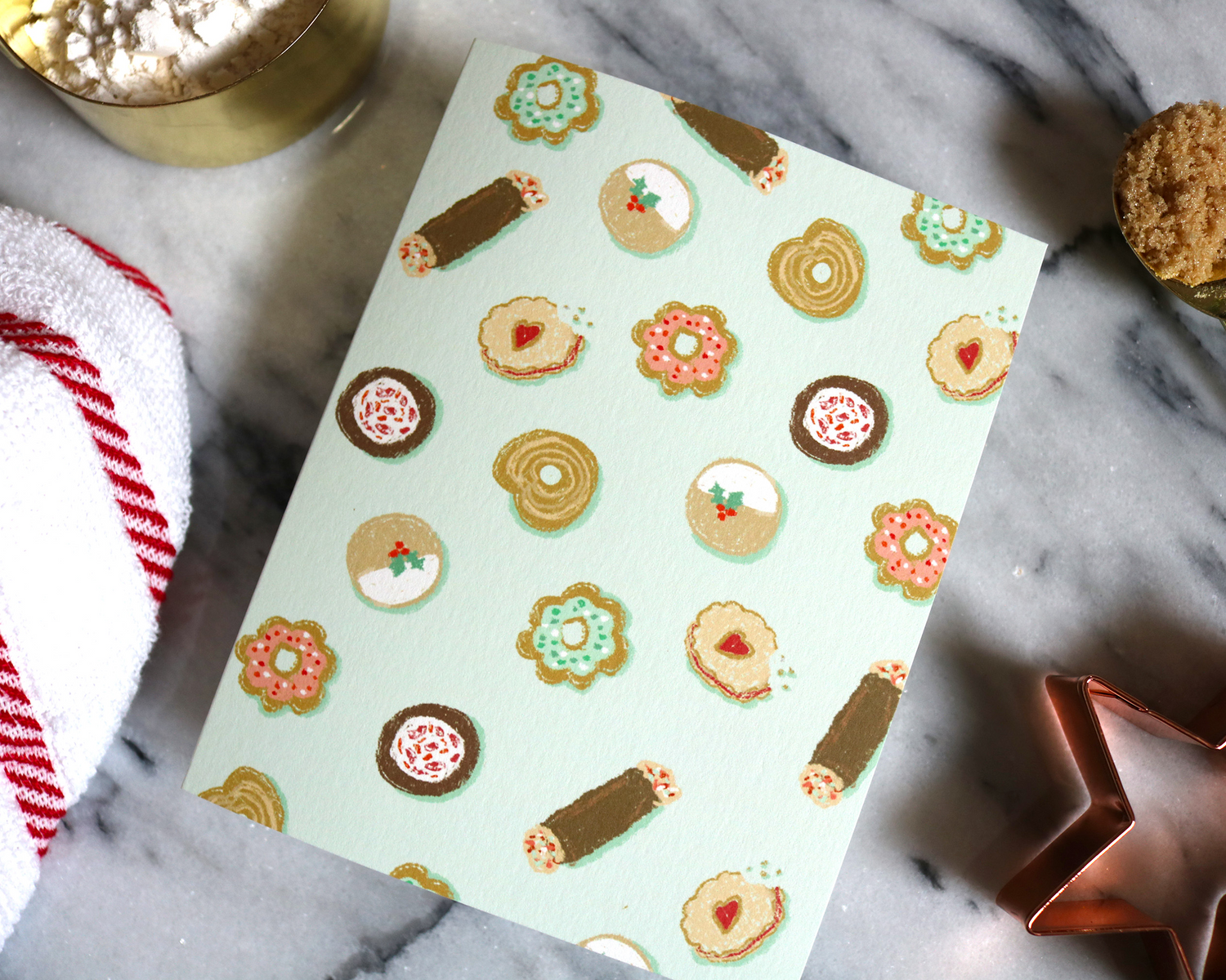 Holiday Cookies Christmas Greeting Card