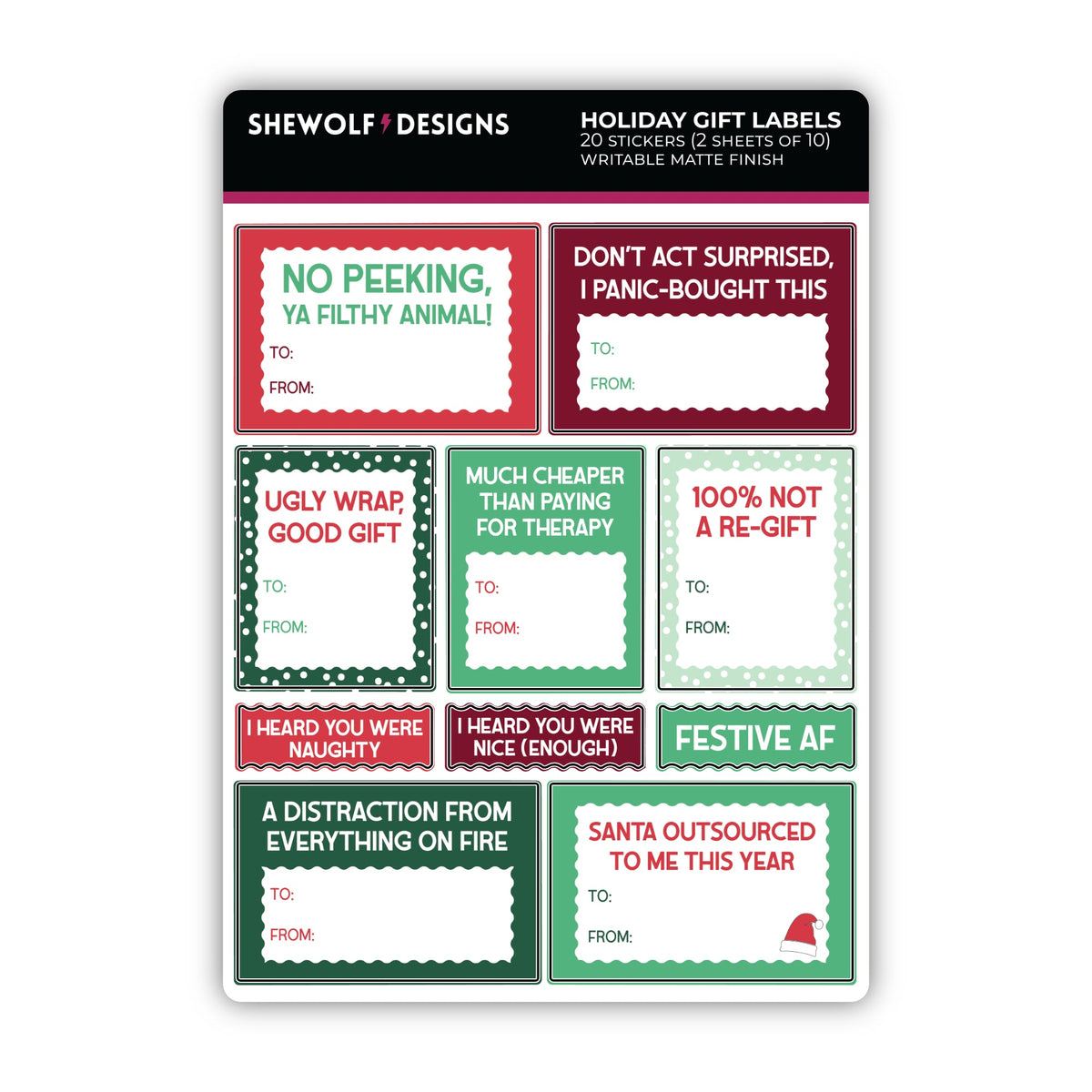 Holiday Gift Tag Stickers