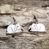 Handcrafted Holland Lop rabbit wooden dangle earrings featuring adorable floppy-eared bunny designs with hand-painted details. Lightweight laser-cut wooden earrings with hypoallergenic .925 sterling silver hooks, perfect for Holland Lop owners, rabbit lovers, bunny enthusiasts, pet parents, and unique handmade animal jewelry.