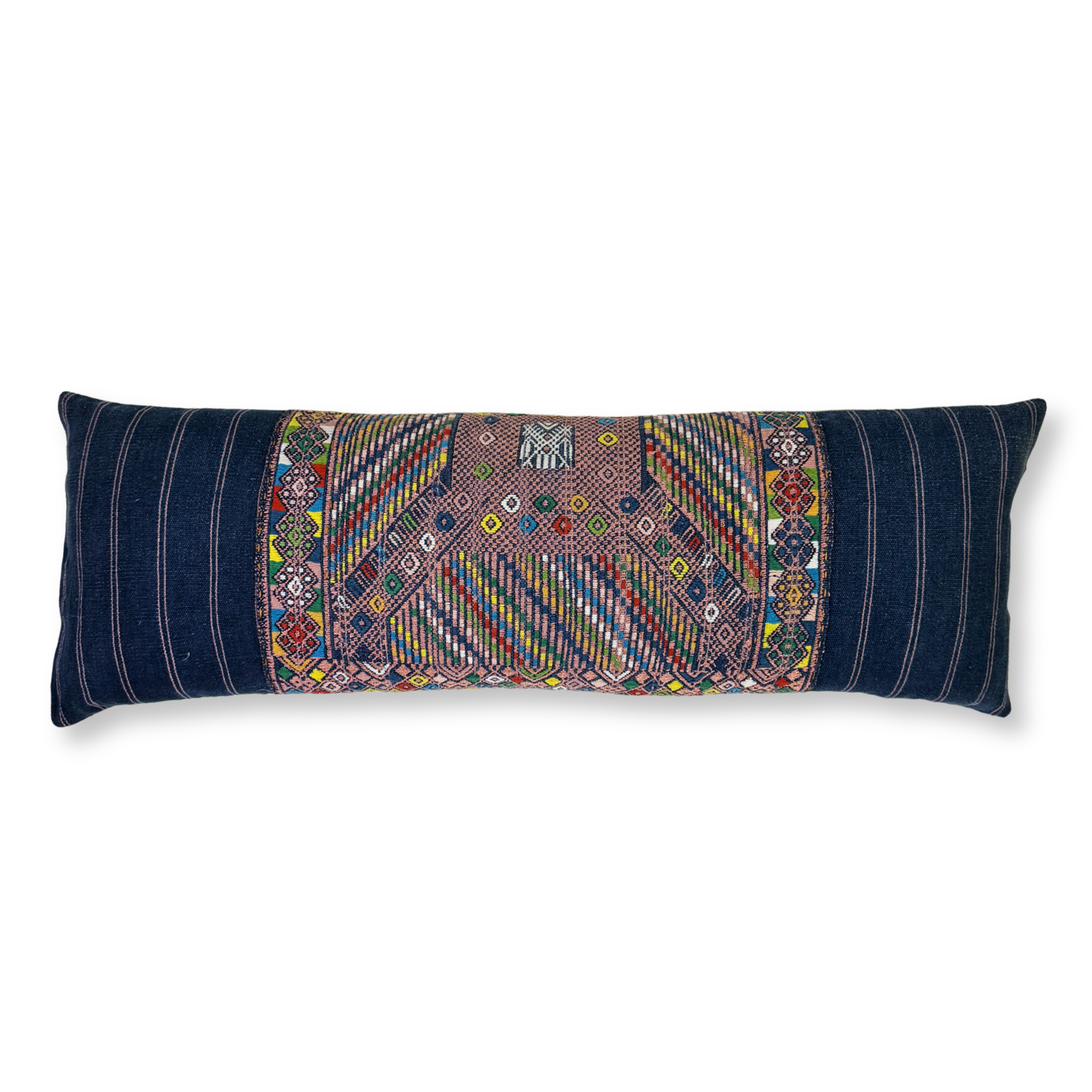 Huipil &amp; Hemp Throw Pillow Cover